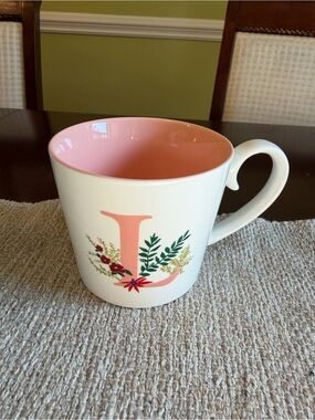 Opalhouse Floral Monogram ‘L’ Stoneware Mug